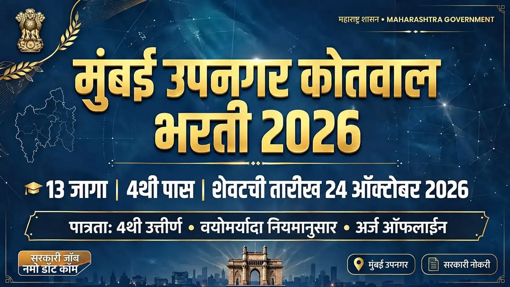 मुंबई उपनगर कोतवाल भरती 2026