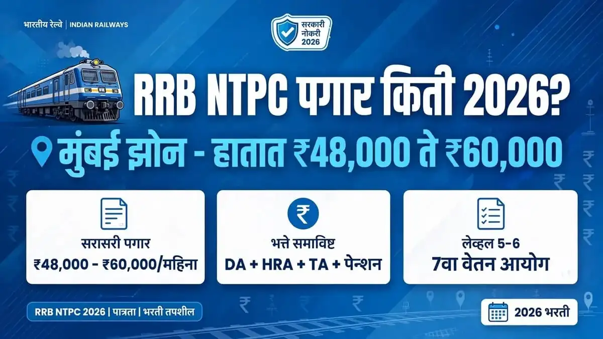 RRB NTPC पगार किती 2026