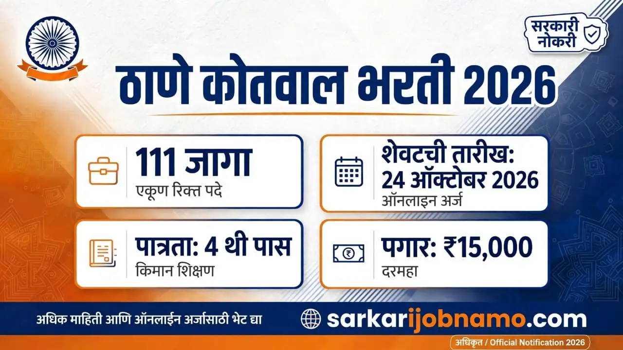 ठाणे कोतवाल भरती 2026